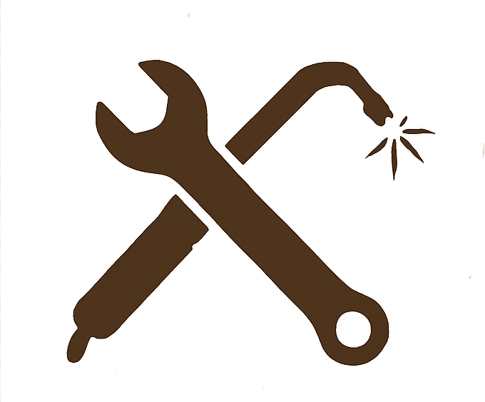 スパナと溶接機のアイコン